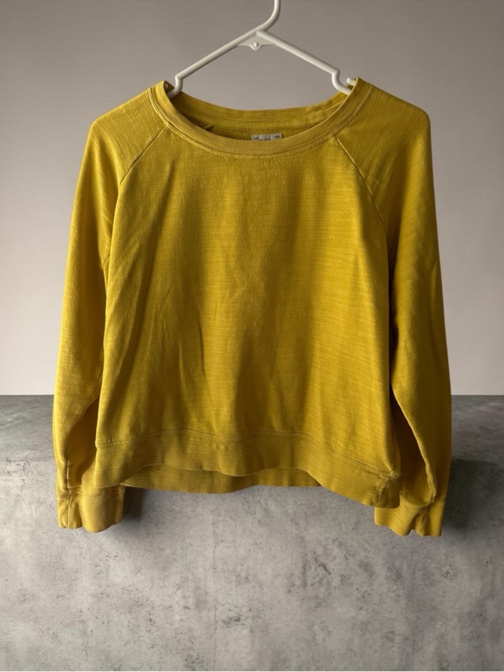 J. Crew Yellow Vintage Fleece Crewneck